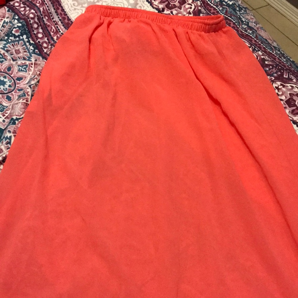 Forever 21 salmon pink long skirt